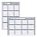 Blueline® Yearly Laminated Wall Calendar, 24" x 36", 50% Recycled, Blue/White, January To December 2023, C177868 1 thumbnail image