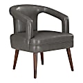 Office Star™ Mason Faux Leather Accent Guest Chair, Pewter 1 thumbnail image