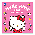 2026 Orange Circle Studio Monthly Wall Calendar, 12" x 12", Hello Kitty Playful Pink, January To December, 26029 1 thumbnail image