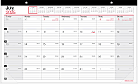 2025-2026 Office Depot® Brand Monthly Academic Desk Calendar, 17-3/4" x 10-7/8", 30% Recycled, July 2025 To June 2026