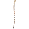 Brazos Walking Sticks™ Twisted Free-Form Brass Hame-Top Hickory Cane, 37", Natural