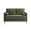 Lifestyle Solutions Lillian Loveseat, Olive/Natural