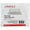 Universal 1/5 Tab Cut Hanging Folder - Clear - 0% Recycled - 25 / Pack 1 thumbnail image