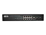 Tripp Lite 8-Port Gigabit Ethernet Switch L2 Managed w/ PoE 10/100/1000Mbps - 8 x Gigabit Ethernet Network, 2 x Gigabit Ethernet Expansion Slot - Manageable - Twisted Pair, Optical Fiber - Modular - 2 Layer Supported 1 thumbnail image