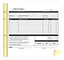 Custom Carbonless Business Forms, Create Your Own, Booklet, One Color Ink, 8 1/2” x 11”, 2-Part, Box Of 5 Booklets, 50 Forms Per Book