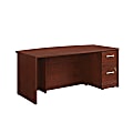Sauder® Affirm Collection 72"W Executive Bowfront Desk With 2-Drawer Mobile Pedestal File, Classic Cherry