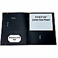 Sparco Leatherette Portfolio, 8-1/2" x 11", 2 Pocket, Black, Box of 25 1 thumbnail image