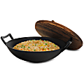 MegaChef Heavy-Duty Cast Iron Wok, 14", Black 1 thumbnail image