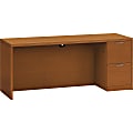 HON Valido Right Pedestal Credenza, 72"W - 2-Drawer - 72" x 24" x 29.5" x 1.5" - 2 x File Drawer(s) - Single Pedestal on Right Side - Ribbon Edge - Material: Particleboard - Finish: Laminate, Bourbon Cherry 1 thumbnail image