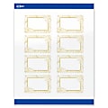 Avery® Printable Labels With Sure Feed® Technology, S00-EVX, Rectangle, 2" x 3", Glossy White With Preprinted Gold Leaf Pattern, Pack Of 80 1 thumbnail image