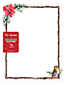 Geo Studios Holiday-Themed Letterhead Paper, Letter Size, Poinsettia/Bird, Pack Of 70 Sheets 1 thumbnail image