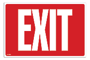 Cosco® Exit Sign With Glow-in-the-Dark Text, 8" x 12", Red