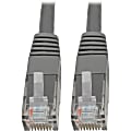 Tripp Lite Cat6 Cat5e Gigabit Molded Patch Cable RJ45 M/M 550MHz Gray 50ft 50' - 128 MB/s - 50 ft - Gray 1 thumbnail image