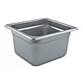 Winco 1/6 Size 4" Steam Table Pan, Silver