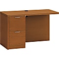 HON Valido Left Return, 48"W - 2-Drawer - 48" x 24" x 29.5" x 1.5" - 2 x File Drawer(s)Left Side - Ribbon Edge - Material: Particleboard - Finish: Laminate, Bourbon Cherry 1 thumbnail image