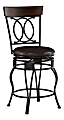 Linon Home Décor Products Leon OX Counter Stool, Matte Bronze/Brown 1 thumbnail image