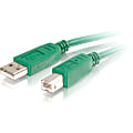 C2G 2m USB 2.0 A/B Cable - Green - Type A Male USB - Type B Male USB - 6.56ft