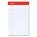 Universal Perforated Ruled Writing Pads, Narrow Rule, 5" x 8", White, Pack Of 12 Pads