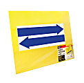 Cosco® Large Blank Sign With Vinyl Blue Arrows And Stake, 19" X 15", Yellow