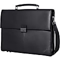 Lenovo Executive Carrying Case (Attaché) for 14.1" Notebook, Tablet - Black - Slip Resistant Shoulder Strap - Leather, Metal Body - Trolley Strap, Shoulder Strap, Handle - 12.5" Height x 15.2" Width x 3.5" Depth 1 thumbnail image