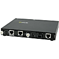Perle SMI-1110-S1SC20D Media Converter - 2 x Network (RJ-45) - 1 x SC Ports - Management Port - 10/100/1000Base-T, 1000Base-BX - 12.43 Mile - Rail-mountable, Rack-mountable, Wall Mountable
