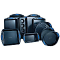 NutriChef 10-Piece Carbon Steel Nonstick Baking Pan Set With Silicone Handles, Blue 1 thumbnail image