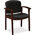 HON® Invitation Guest Chair, Fixed Arms/Hardwood Frame, 23-1/2"W x 18-1/2"D x 33-1/8"H, Black