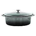 MegaChef 7-Quart Enameled Cast Iron Casserole Dish, Gray 1 thumbnail image