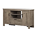 South Shore Lionel Corner TV Stand, 26"H x 47-3/4"W x 17-1/2"D, Weathered Oak