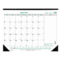 2025 Brownline EcoLogix Monthly Desk Pad Calendar, 22" x 17", 100% Recycled, Green/White, January to December, C177437