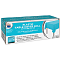 Amscan Boxed Plastic Table Roll, Caribbean Blue, 54” x 126’ 1 thumbnail image