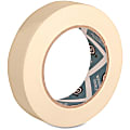 Business Source Utility-purpose Masking Tape - 1" Width x 60 yd Length - 3" Core - Crepe Paper Backing - 1 Roll - Tan 1 thumbnail image