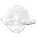 Gibson Home Millenium Swirl 12-Piece Glass Dinnerware Set, Clear 1 thumbnail image