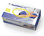SensiCare Silk Powder-Free Nitrile Exam Gloves, X-Small, Dark Blue, 250 Gloves Per Box, Case Of 10 Boxes