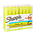 Sharpie® Tank Style Highlighters, Chisel Tip, Fluorescent Yellow, Box of 24 1 thumbnail image