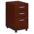 Bush Business Furniture Components 20-1/6"D Vertical 3-Drawer Mobile File Cabinet, Mahogany, Premium Installation