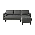 Lifestyle Solutions Lillian Polyester Sectional Sofa, 33-1/2”H x 83-1/8”W x 60-5/8”D, Gray 1 thumbnail image