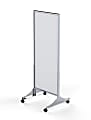 MARVEL Mobile Sneeze Guard Partition, 24" x 72", Silver/Clear 1 thumbnail image
