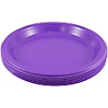 JAM PAPER Round Plastic Party Plates, Small, 7 inch, Purple, 20/Pack  1 thumbnail image