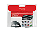Canon® CLI-8 ChromaLife 100 Black, Cyan, Magenta, Yellow, Photo Cyan, Photo Magenta, Red, Green Ink Tanks, Pack Of 8, 0620B010
