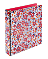 Office Depot® Brand Fashion 3-Ring Binder, 1" Oval Rings, 100% Recycled, Little Flowers 1 thumbnail image