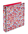 Office Depot® Brand Fashion 3-Ring Binder, 1" Oval Rings, 100% Recycled, Little Flowers