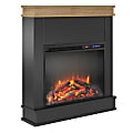 Ameriwood™ Home Mateo Fireplace With Mantel, 32-7/8”H x 29-3/4”W x 7-3/4”D, Black 1 thumbnail image