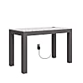 Ameriwood™ Home Astor 48"W Computer Desk With Wireless Charger, Gray