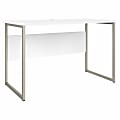 Bush® Business Furniture Hybrid 48"W x 24"D Computer Table Desk With Metal Legs, White, Standard Delivery 1 thumbnail image