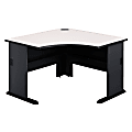 Bush Business Furniture Office Advantage Corner Desk 48"W, Slate/White Spectrum, Premium Installation