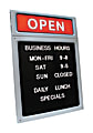 Cosco® Upscale "Open/Closed" Letterboard Sign, 20"H x 15"W, Black/Red/White 1 thumbnail image