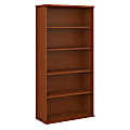 Bush Business Furniture Components 5 Shelf Bookcase, 36"W, Auburn Maple, Premium Installation