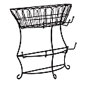 Mind Reader Countertop Mug Rack With Basket, Black 1 thumbnail image
