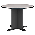 Bush Business Furniture 42"W Round Conference Table, Slate/Graphite Gray, Standard Delivery